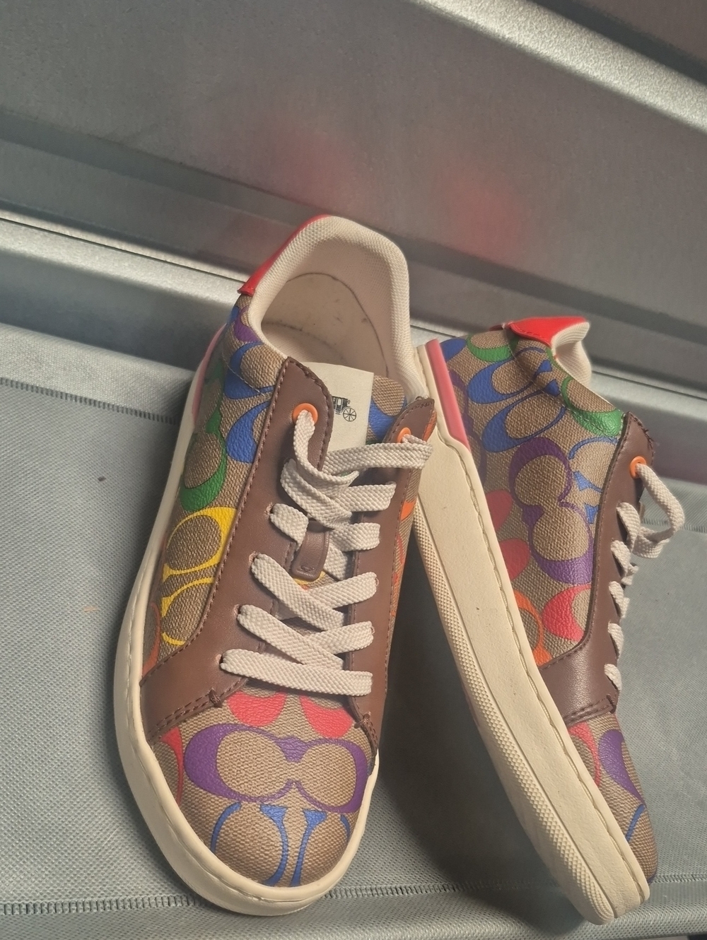 Coach Multicolor Signature Canvas Low-Top Sneakers